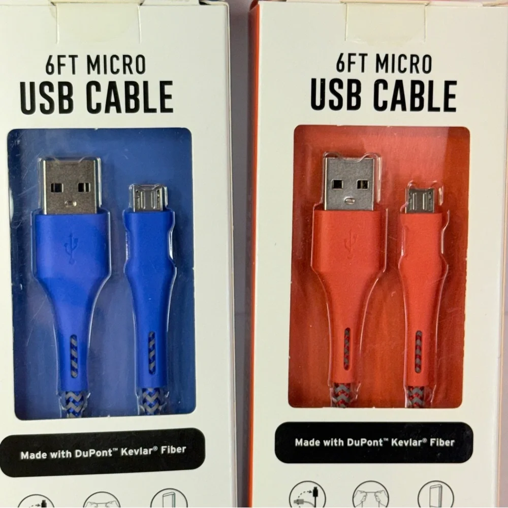 🆕 🔌 6FT Micro-USB Braided Charging Cable – Heavy Duty Kevlar Reinforced